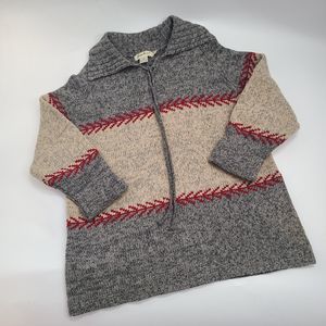 Women's Vintage Eddie Bauer 100% Lambswool Nordic Sweater US Size‎ Medium